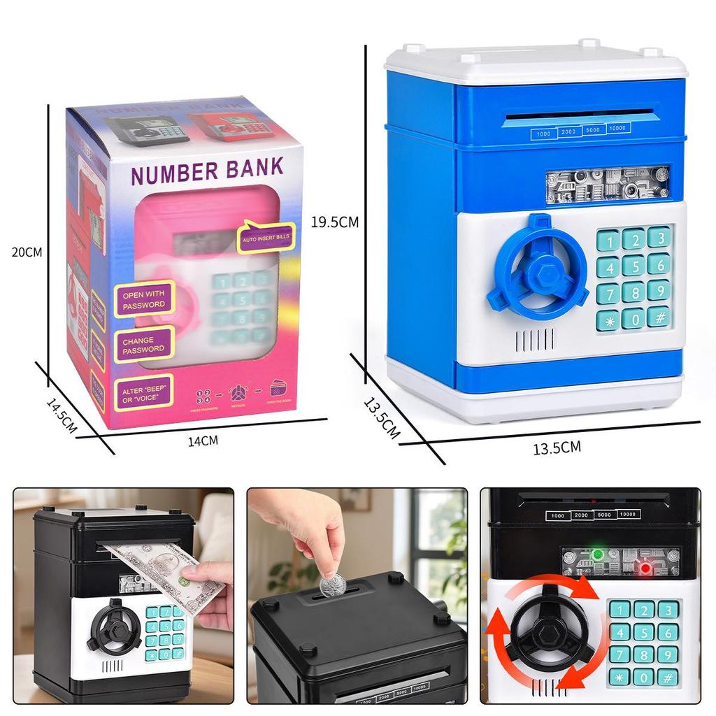 Children's Mini Coin Bank: Safe and Interactive Savings Toy for Early Education