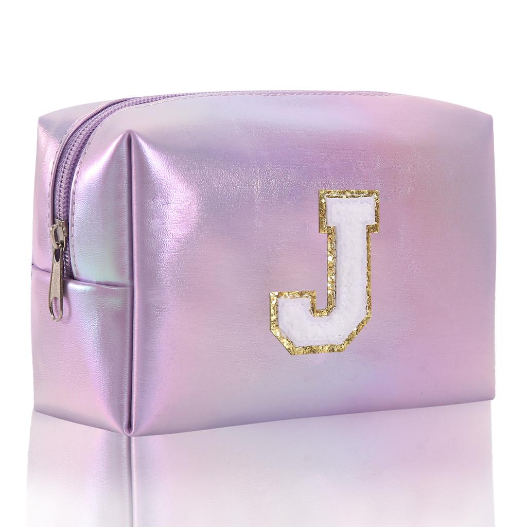 Octagon Bag Embroidery Alphabet Makeup Bag Large Capacity Toiletry Bag Travel Storage Bag Clutch Bag