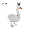 Premium Collectible Bottle Goose Shape Glass Whiskey Decanter, 3D Bird Liquor with Frosted Stopper, 350ml Art Vodka Wine Dispenser for Home