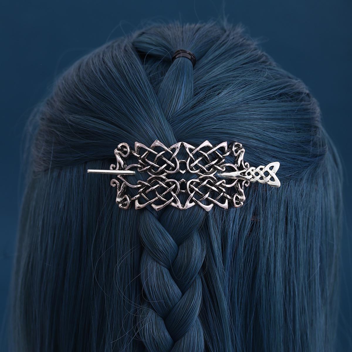 Nordic Viking Celtic Knot Hairpin – Trendy Norwegian Style Party Accessory A0862