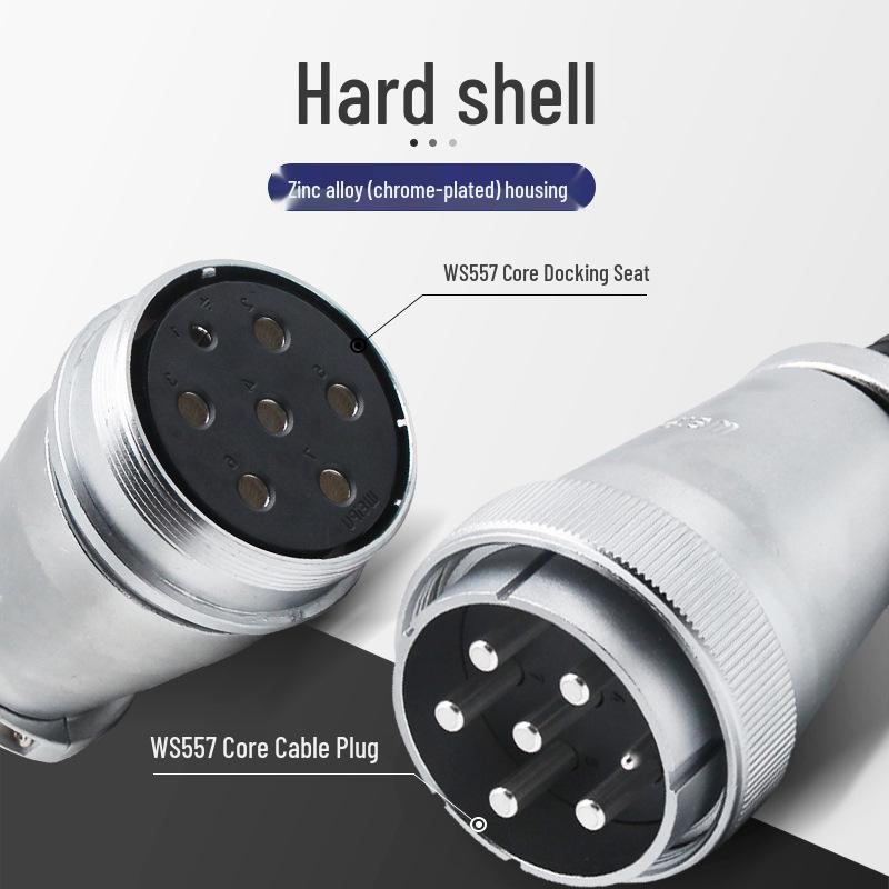 Weipu WS55 Aviation Plug Mating Socket Connector - 4, 7, 40, 53, 61 Pins