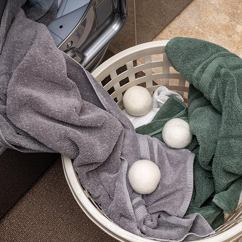 Wool Laundry Dryer Ball Reusable Laundry Ball Fabric Softener Ball Reduce Wrinkles And Static Anti-Tangle Cleaning Supplies