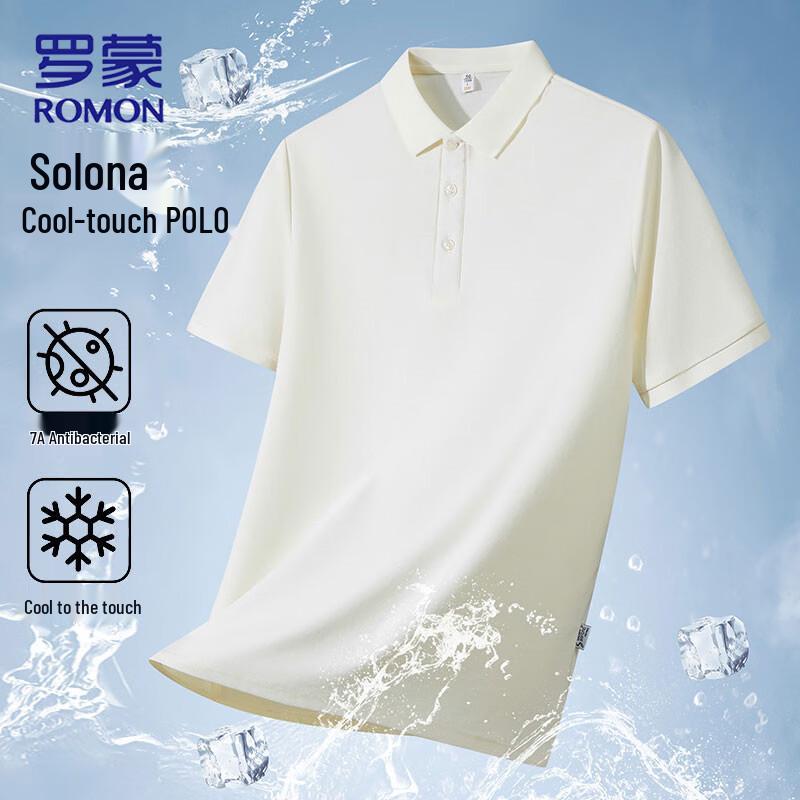 ROMON Men s Cooling Antibacterial Short Sleeve Polo Shirt XL