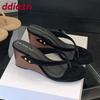 Fashion Female Flip Flops Footwear Ladies Wedges Slippers Shoes New In 2025 Fashion Round Toe Women Heeled Sandals Slippers Shoes