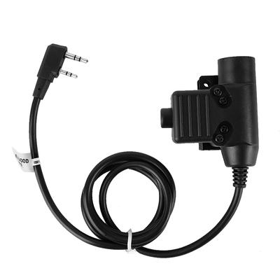 Militær Kabelkontaktadapter Walkie-talkie Mikrofon Headset Hodetelefon Øretelefon