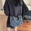 Vintage Denim Tragetasche Damen Schulter Umhängetasche