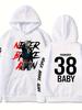 Men's Graphic Hoodie YOUNGBOY NEVER BROKE AGAIN Machine Washable Knit Fabric for Autumn Winter Casual Streetwear