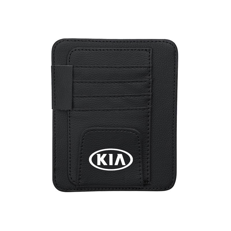 Car Visor Storage Bag Card Glasses Pocket For KIA Sportage Seltos Sorento K3 K4 Soul Carnival EV6 EV9 Carnival K5 Pegas KX1 EV5 lfgv60