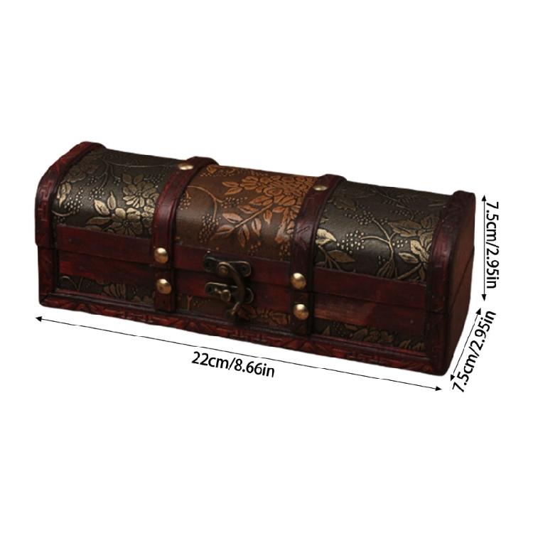 Cassetta Porta Pettini Decorativa Robusta in Legno Multiuso Ideale per Esposizione in Camera da Letto o Decorazione della Stanza