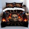 Heavy Metal Guitar Decor Set Soft Comfortable Duvet Cover Bedding Set Included 1*Duvet Cover & 2*Pillowcases, Gift