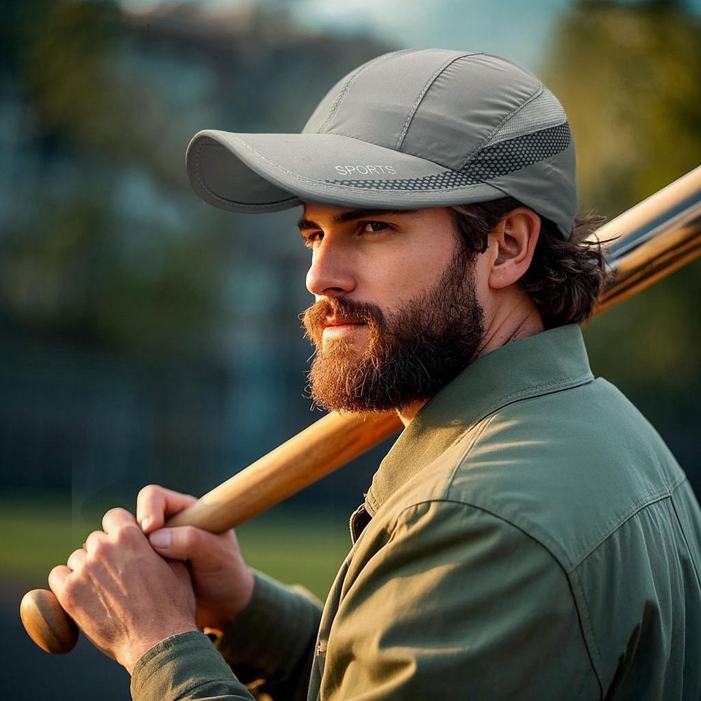 Croogo Mesh Sports Baseball Running Mesh Cap for Men and Sun Breathable Cap, Cap, Cap, Women, Protection, Quick-Drying, Lightweight, (CP02-Light Gray)