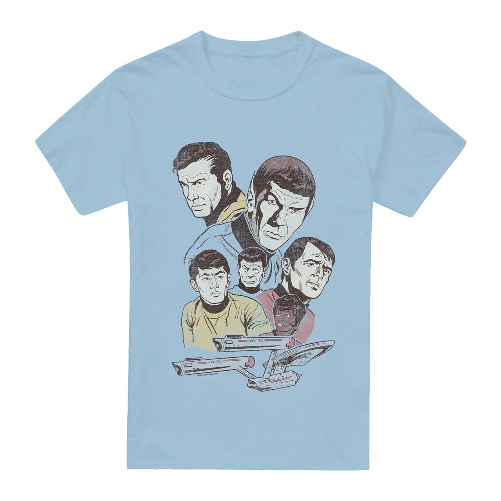 STAR TREK Mens Retro Crew T-Shirt