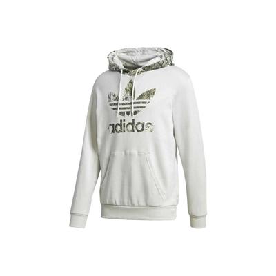 adidas Originals Trefoil Camouflage Logo Print Pullover Hoodie Men Hoodie Light-Grey GD5955