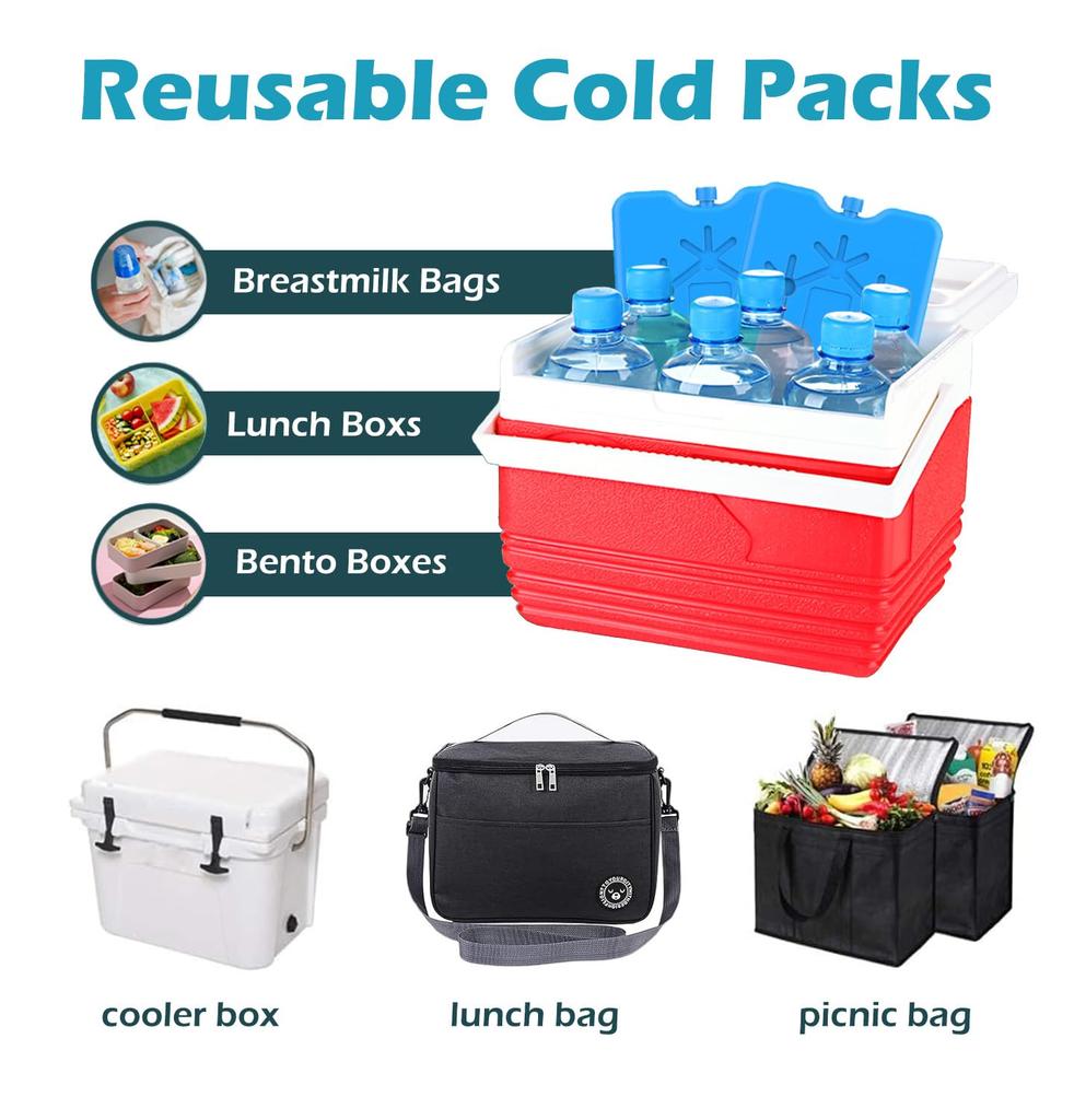 1-5 Piece Ice Block for Insulated Bag Cooling Element, Ice Block for Insulated Bag Cold for Travel and Camping Refrigerated Food