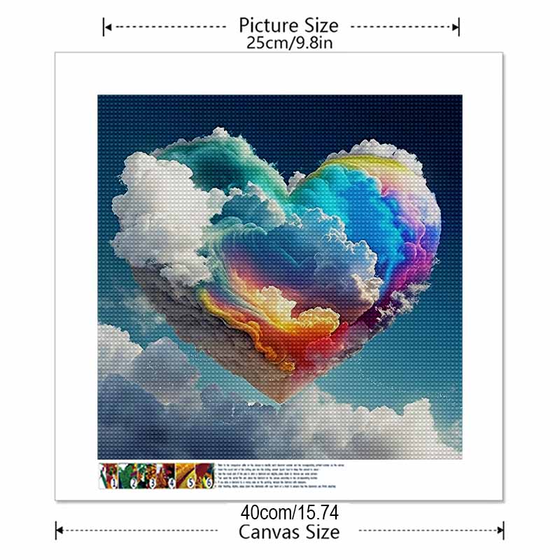New Arrival 5D DIY Full Circle Diamond Painting "Colorful Clouds of Love" Embroidery Cross Stitch Home Decor Gift