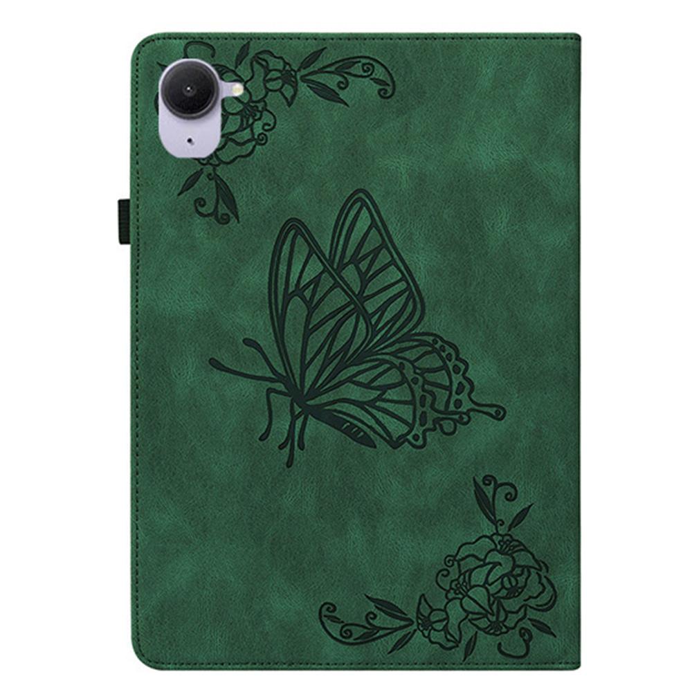 For Xiaomi Redmi K Pad Case Butterfly Flower Imprint PU Leather Tablet Cover with Card Slots