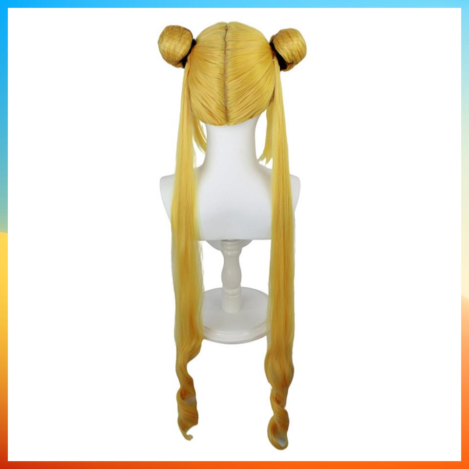 Sailor Moon Cosplay Perücke, modisch, lange, glatte Perücke für Frauen