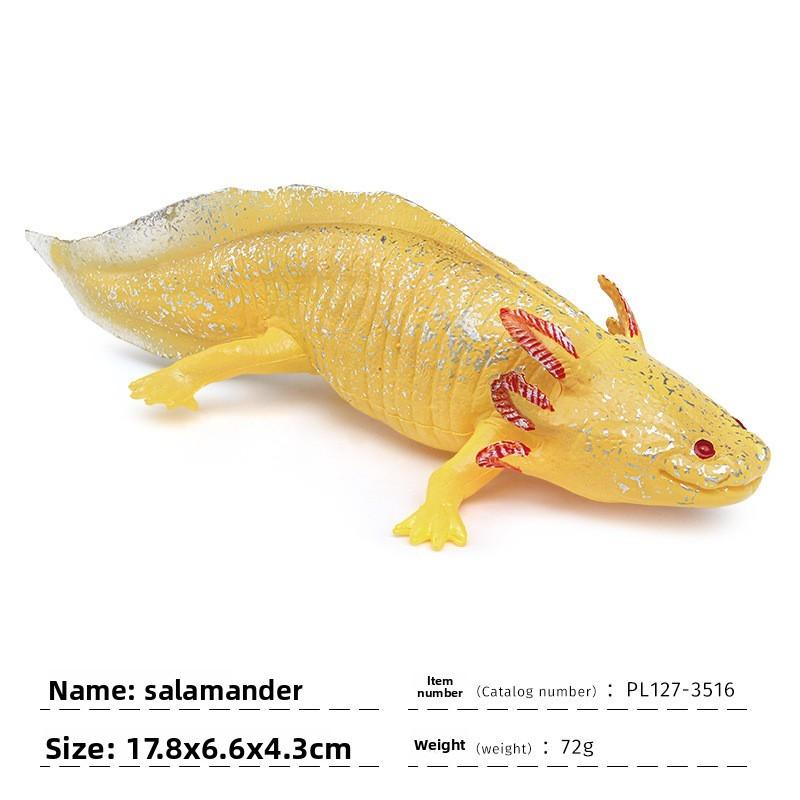 

Salamandridae Pvc Amphibian Model Ornament For Kids Educational Collection жовтий