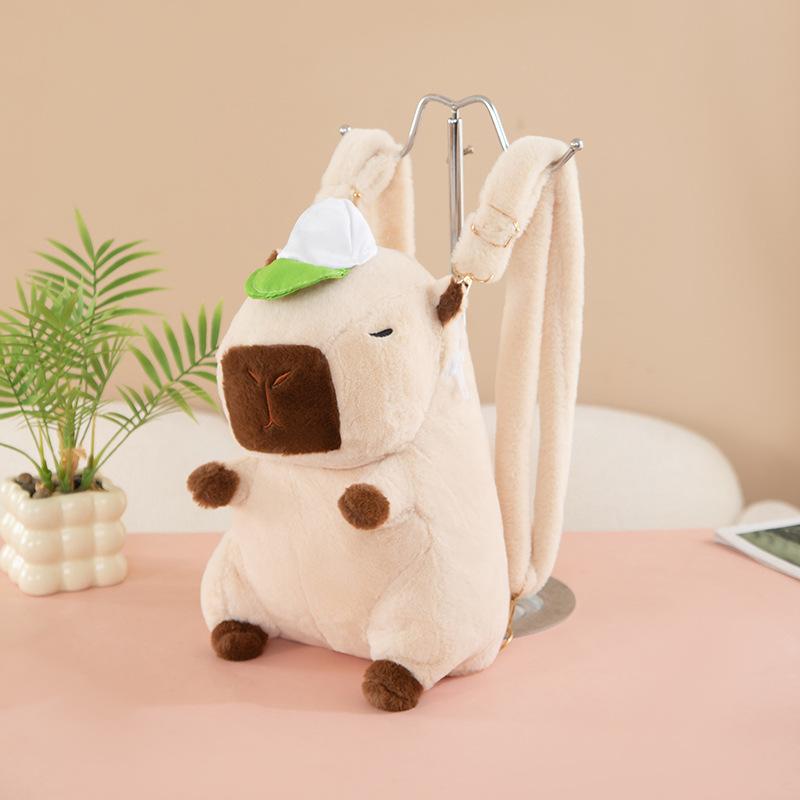 New Backpack Kapibara Plush Doll Cute Children's Bag Creative Capybara Doll Backpack Gift