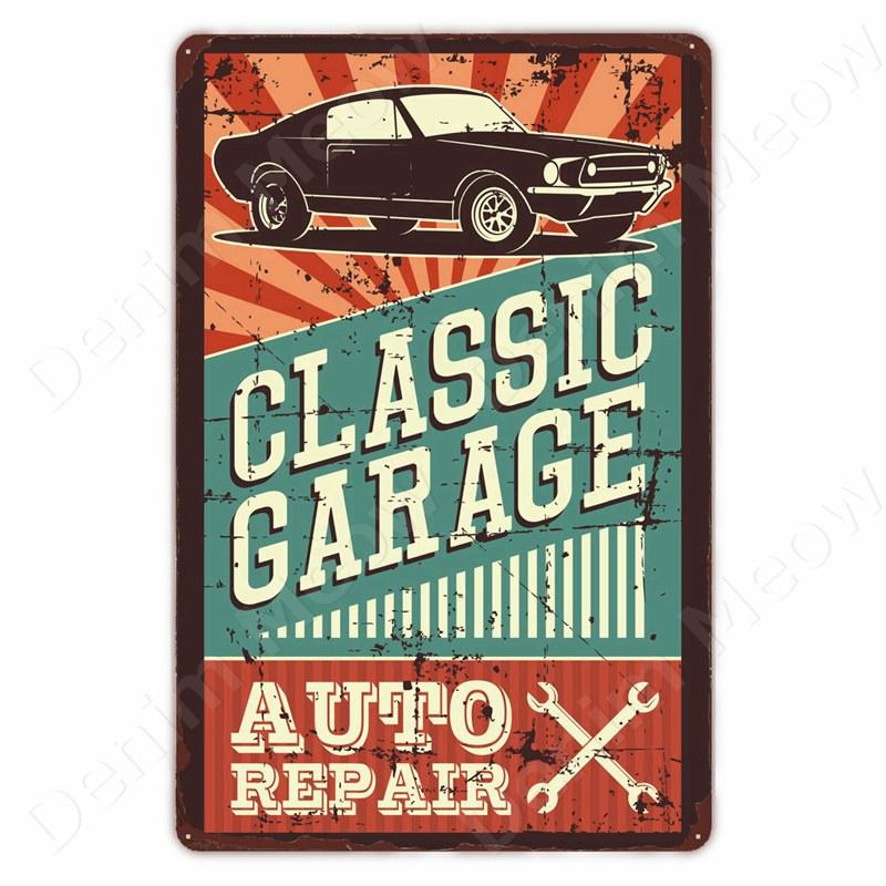Vintage Metal Sign for Man Cave Garage, Classic Car, Gasoline Plaque Posters, Auto Repair Service, Tin Sign, Wall Decor