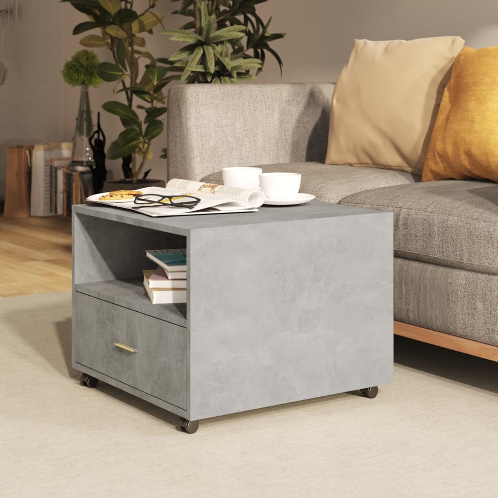 Coffee Table Concrete Gray 55 x 55 x 40 cm Particleboard