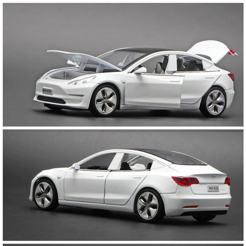 1/32 Scale Tesla MODEL 3 Alloy Car Model Diecasts & Toy Vehicles Car Decoration Kid Simulation Toys for Children Gifts Boy Toy
