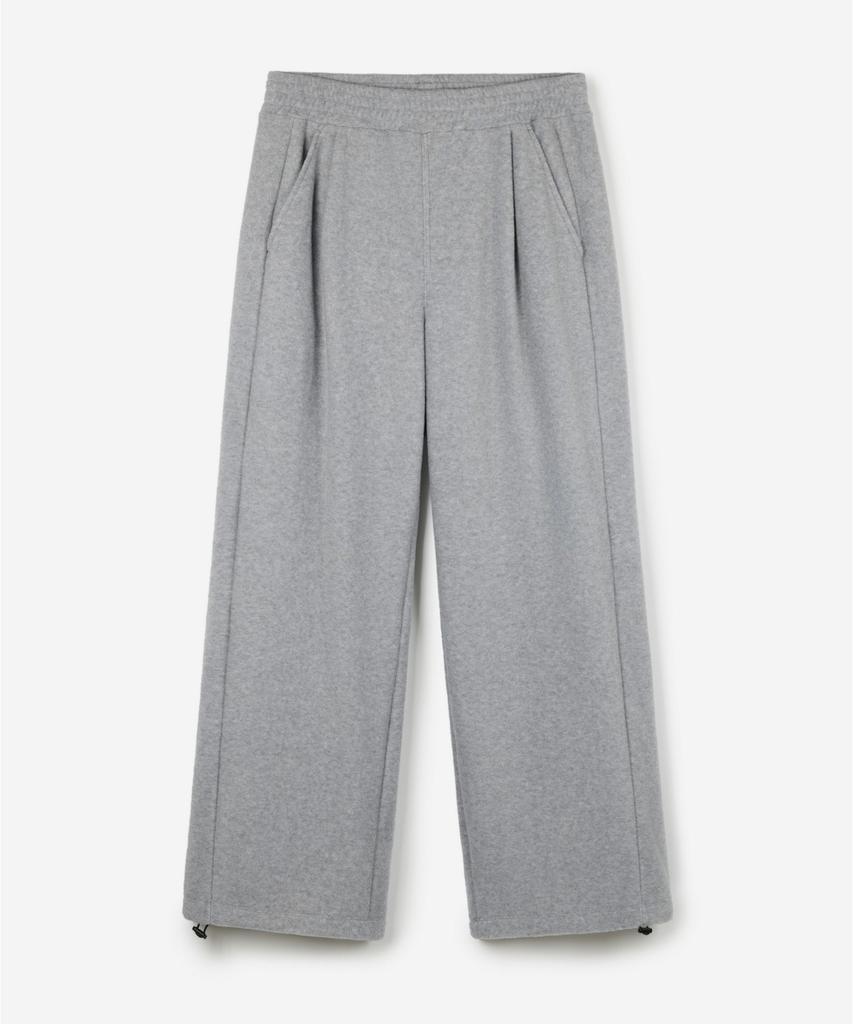 TIENJITIUMEON W Fleece Wide-Leg Pants (Light Gray) Tnpa6F112G2