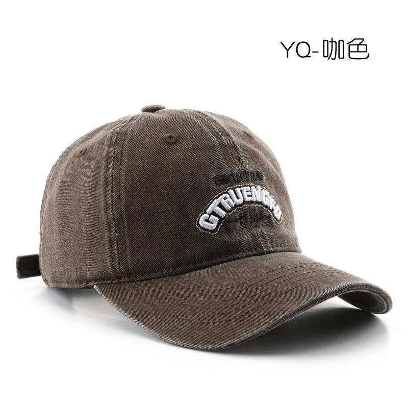 Hat Washed Alphabet Embroidered Cap Outdoor Travel Sunscreen Shade Baseball Cap