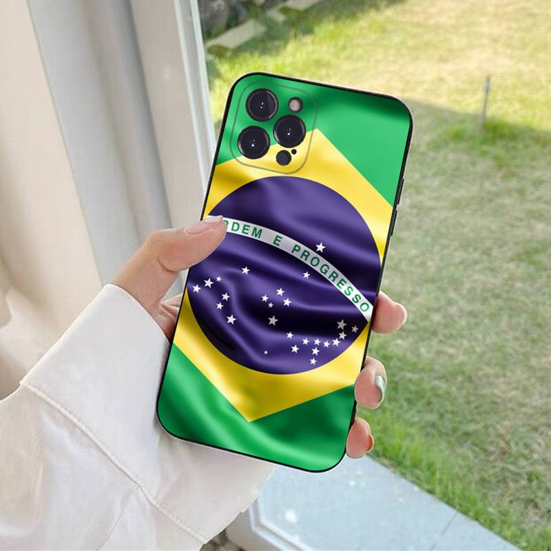 Brasil flagg Brasilien Flagge  Telefondeksel For iPhone 13 Pro MAX 14 11 12 Mini X XS XR 6 7 8 Plus SE 2020 Mykt TPU-deksel