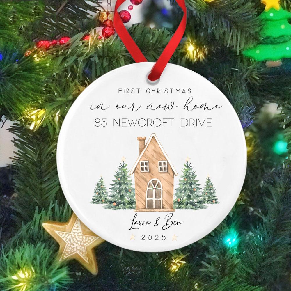 Personalised First Christmas in Our First Home Ornament Custom Address & Year New Home Keepsake Gift First Home 2025