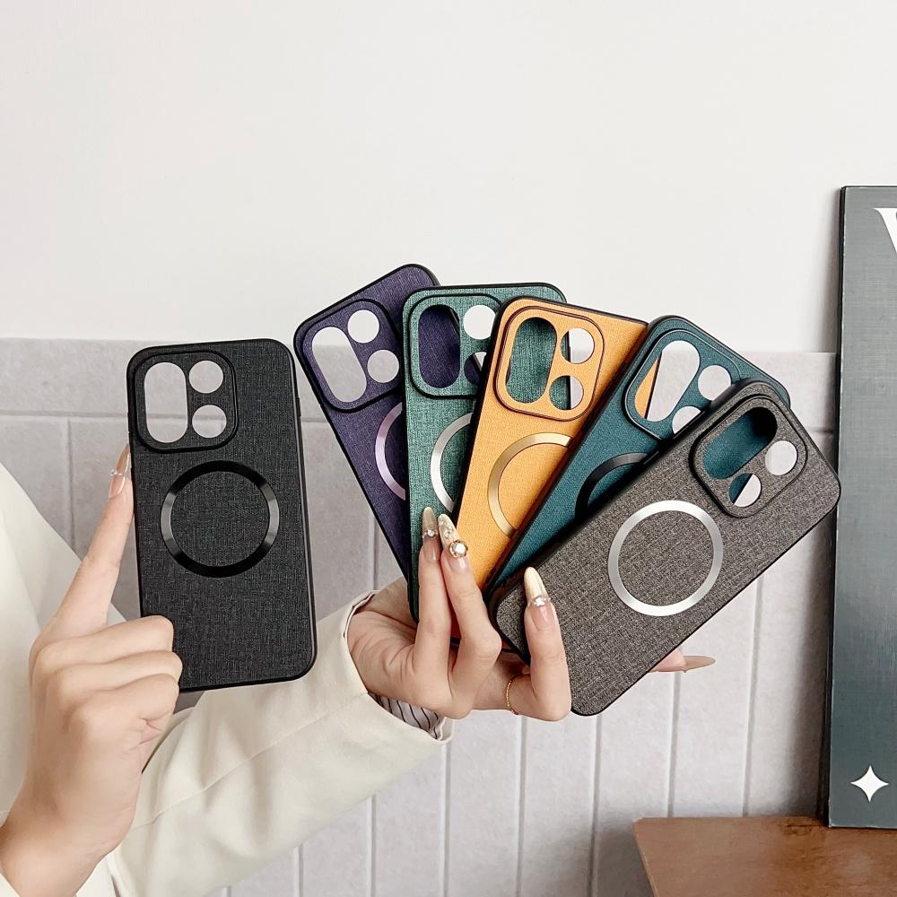 Minimalistische Business Sle Leder Magnetische Dünne Handyhülle für OnePlus 15 13 12 11 Kameraschutz Sturzsichere Rückabdeckung