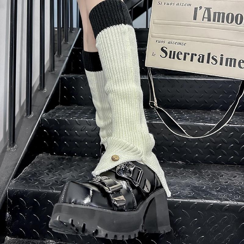 Black Mary Jane Shoes for Women 2025 New Autumn Platform Metalic Buckle Pumps Gothic Punk Style Spice Girls Lolita Students