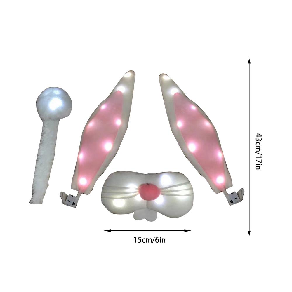 Christmas Car Exterior Decor Reindeer Antlers With Led Lights Reindeer Antler Car Decoration Kit Car Luminous Festival Decor