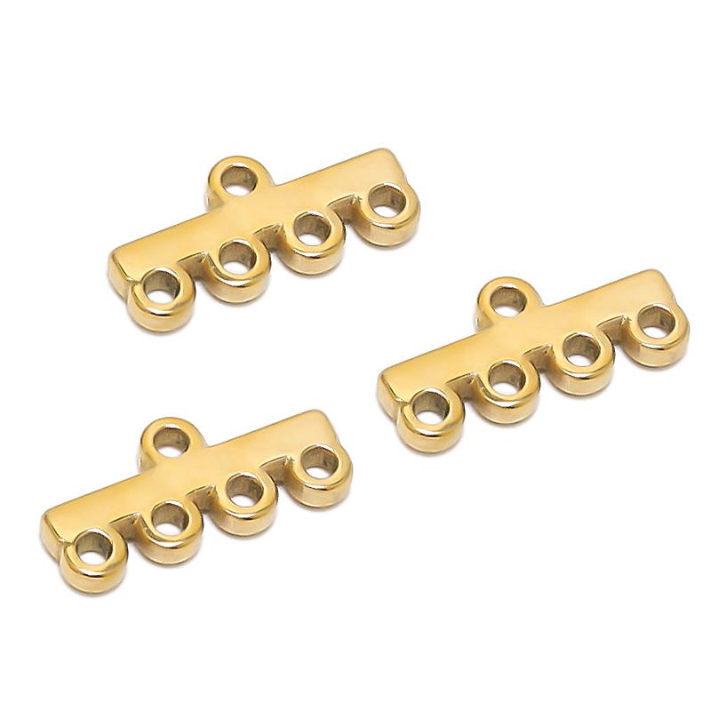 20pcs Stainless Steel Gold Multi Strand Layer Necklace Bracelet Clasps Bails Chains Connectors DIY Jewelry Findings Supplies