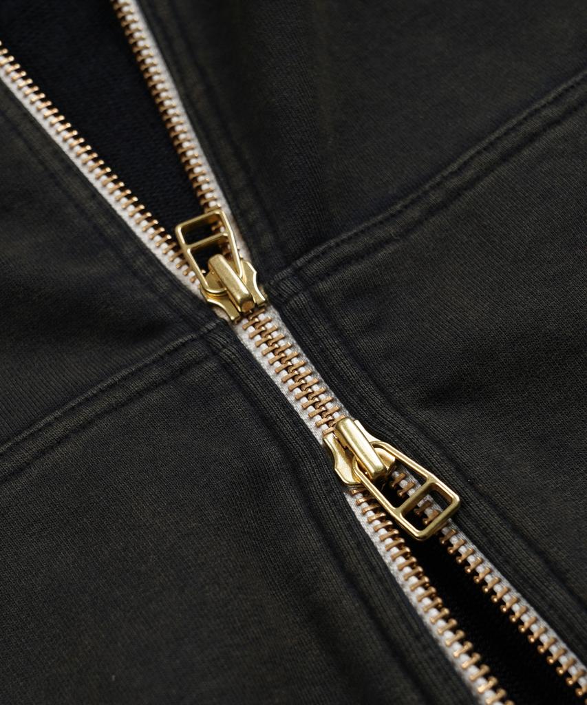 Frizmworks Vintage Dyeing Hood Zip Up Parka _ Black Brown