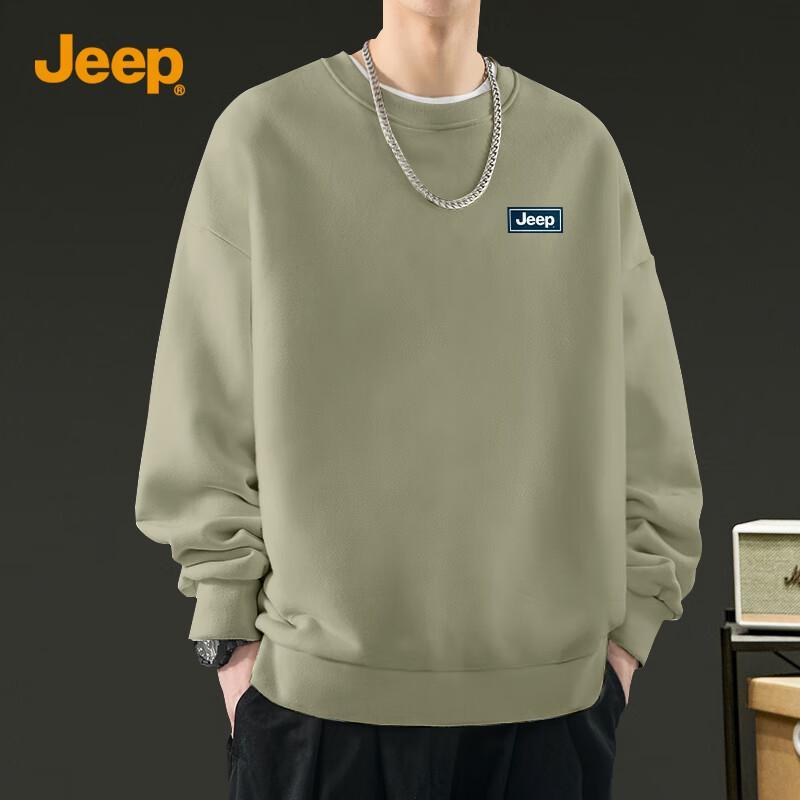 JEEP Men's Soft Crewneck Pullover Sweatshirt
