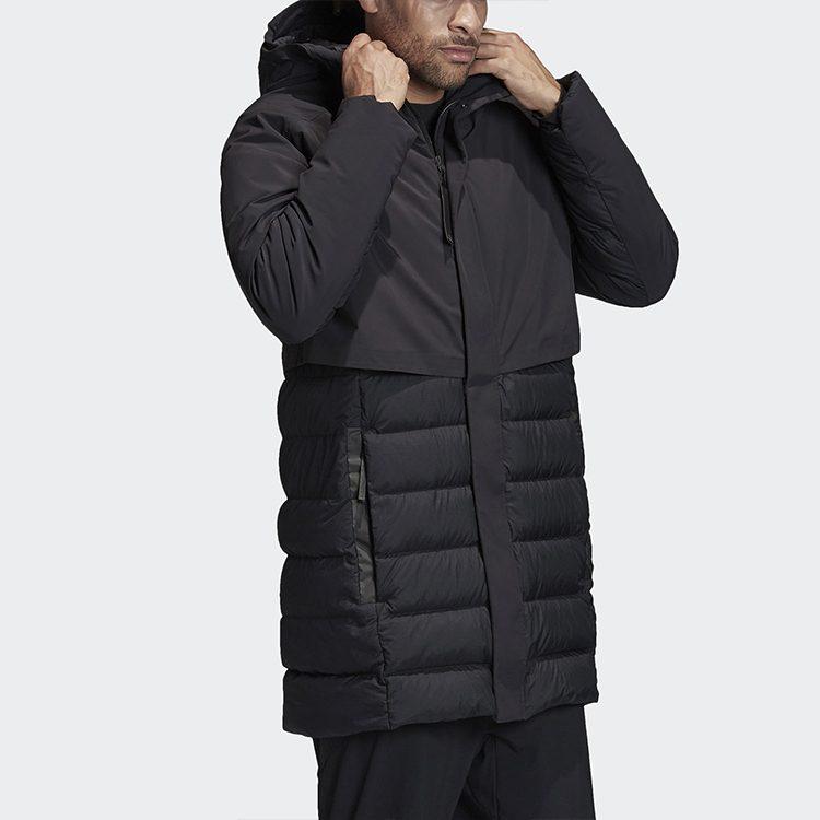 Adidas Down Jackets Men's Black Hooded Thickened Other DZ1421