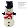 LED Snowman Night Light USB Powered Color Changing Soft Glowing Light Transparent Plastic Christmas Decoration