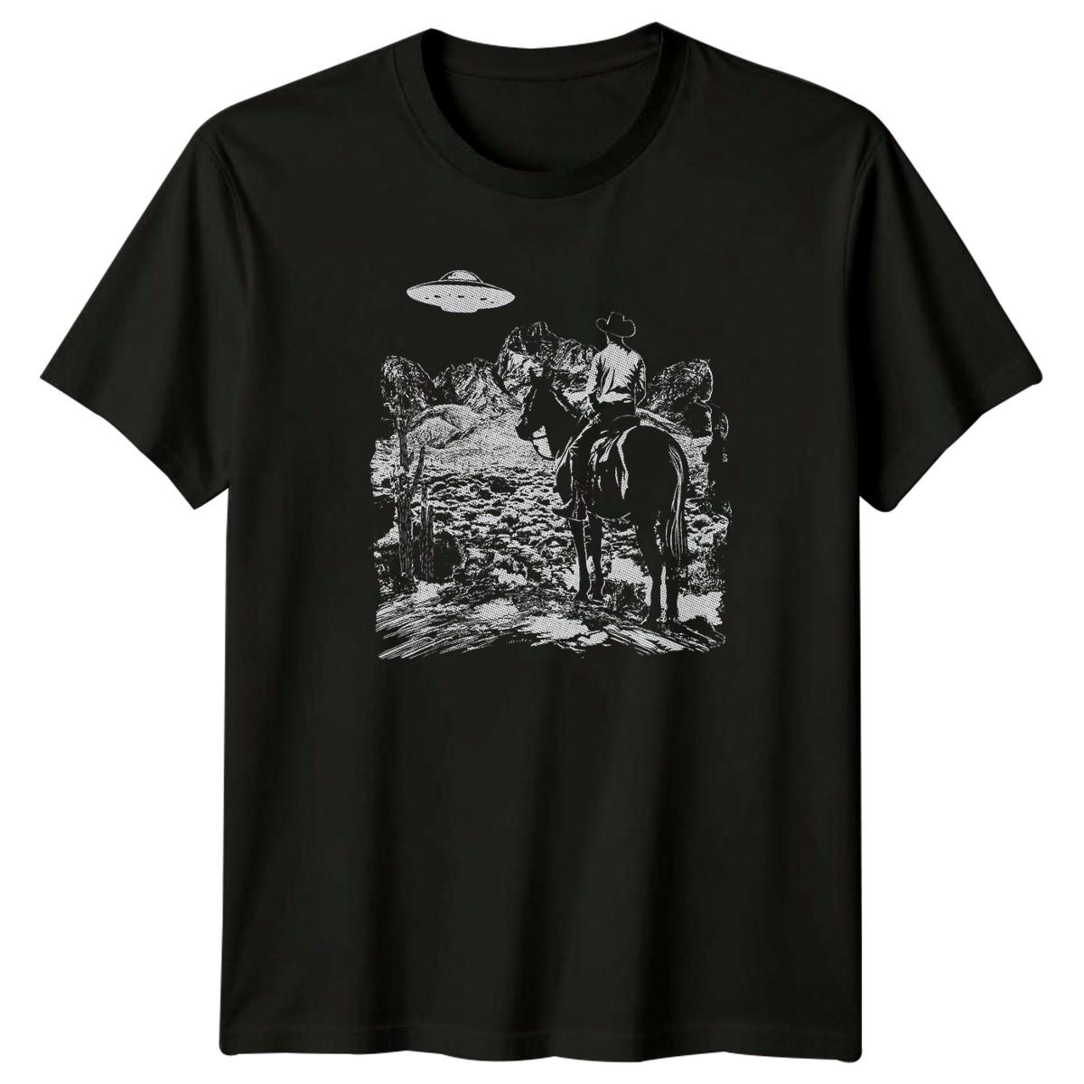 The Wild West Meets Outer Space T-Shirt Cowboy UFO Sci Fi Birthday XXXL