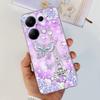 For Xiaomi Poco M6 Pro 4G Capa Case Transparent Soft TPU Slim Bumper Shell Love Heart Cute Cat Coque For Redmi Note 13 Pro 4G