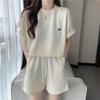 Women's Casual Summer Two-Piece: Stylish, Lightweight Short-Sleeve Top & Shorts Set