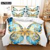 Blue Butterfly Duvet Cover Set King Size 220X240 Double Bed Single 3D Queen Bedding Sets Pink Full Twin Quilt Linen Pillowcase