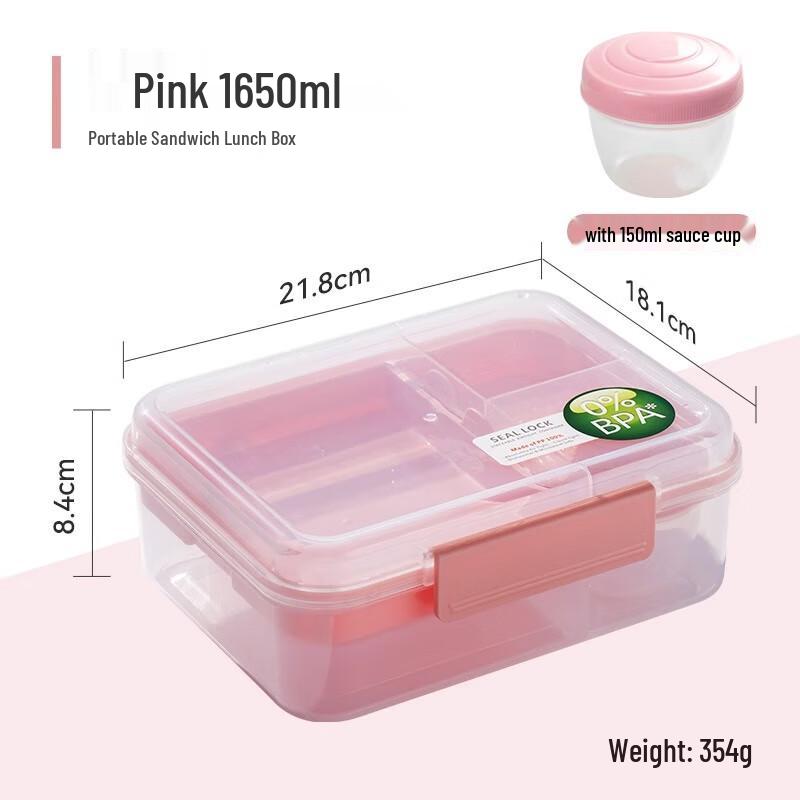 Microwaveable Double-Layer Compartmented Bento Lunch Box