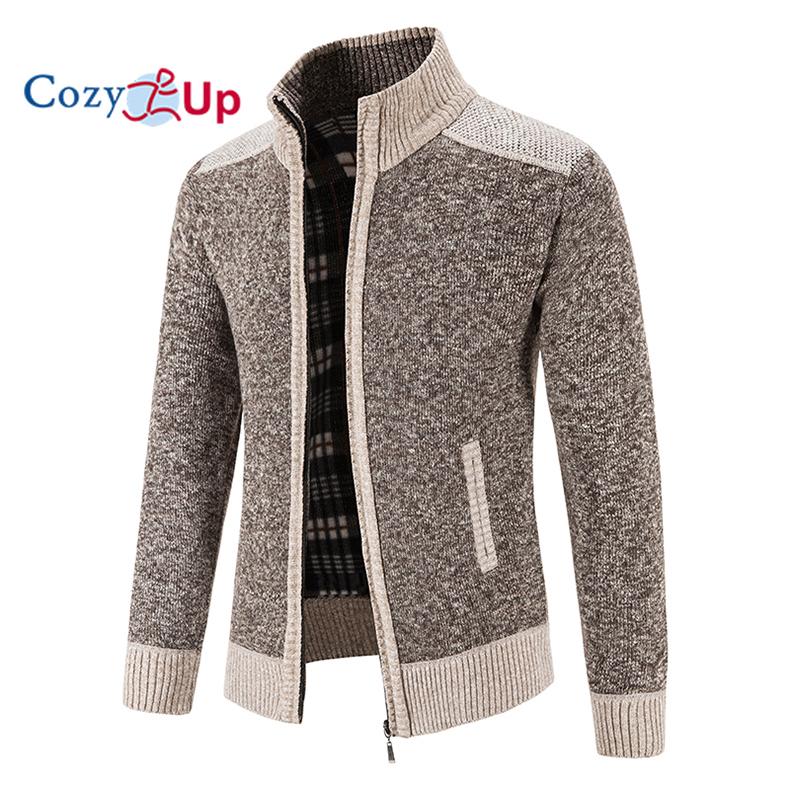 Útulný svetr s límečkem na podzim a zimu zahuštěný sametovým svetrem