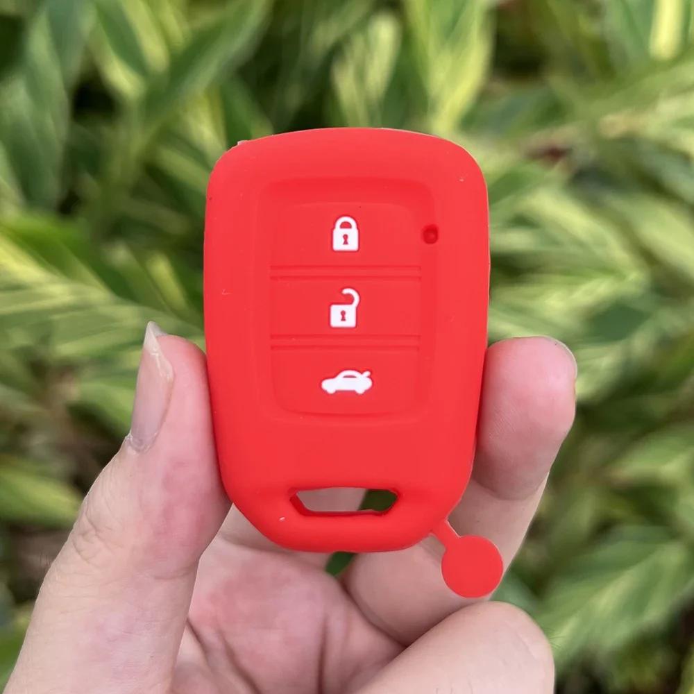 3button Silicone Car Key Fob Cap Cover Protect Skin Case Rubber Shell Hood Set for HONDA Jazz Civic Jade Vezel City Fit HR-V HRV
