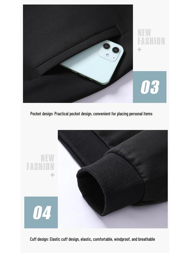 Chaqueta con capucha y cárdigan de tres rayas para hombre para primavera/otoño - Moda deportiva casual