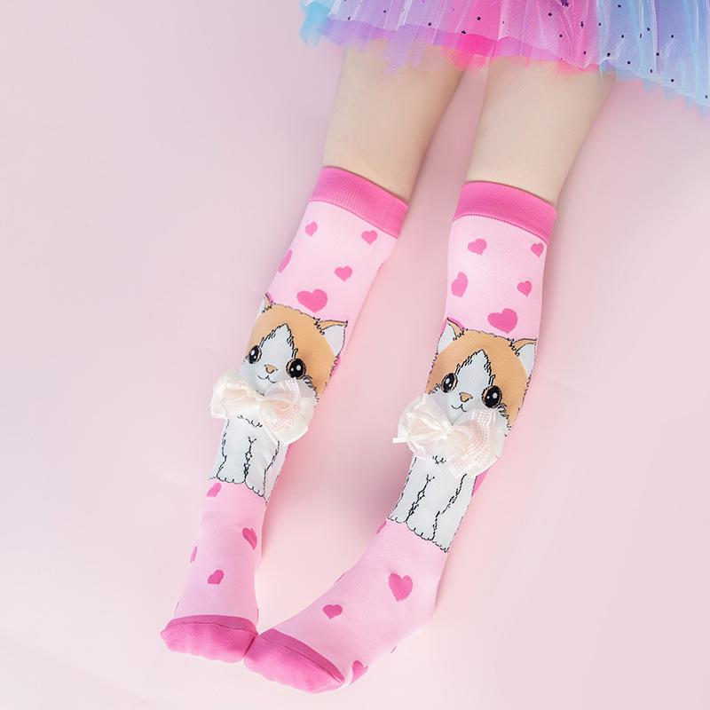 Cartoon Funny Knee Stockings Animal Patten Long Socks Girls Ladies Breathable Socks