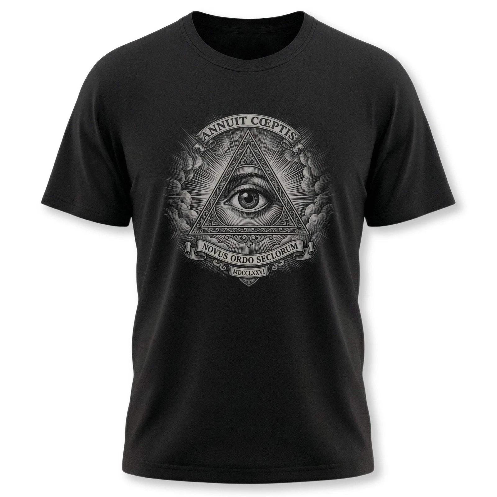 Eye of Providence T-Shirt | Illuminati All-Seeing Eye Masonic Symbol Tee XXXL