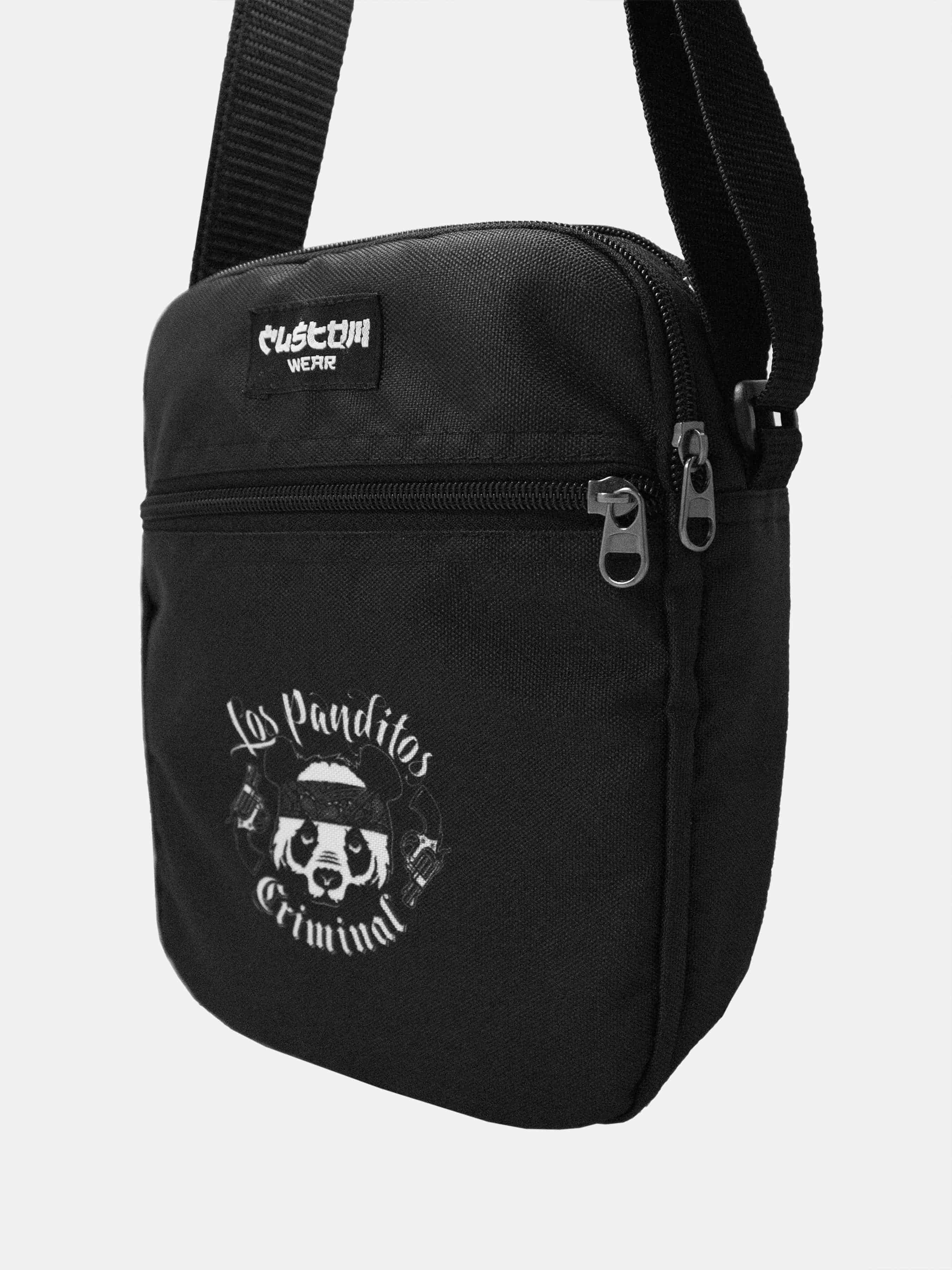 

Повсякденна чоловіча сумка через плече Custom Wear Los Panditos 19x24x7 cm чорний/білий