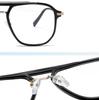 Double Beam Blue Light Blocking Nearsighted Glasses TR90 Square Prescription With Cylinder -0 5 To -6 For Women Men